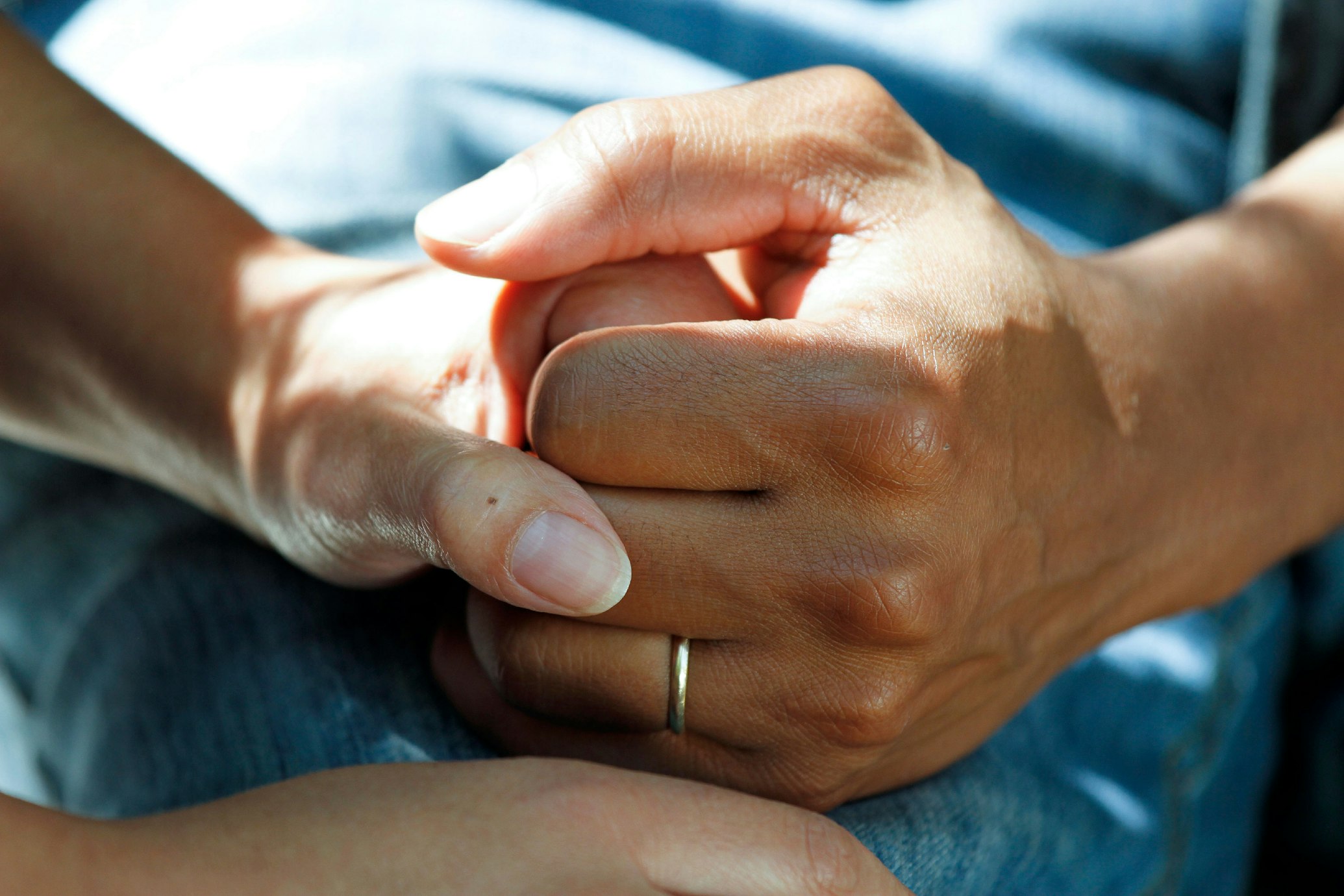 Professional caregiver with medical equipment